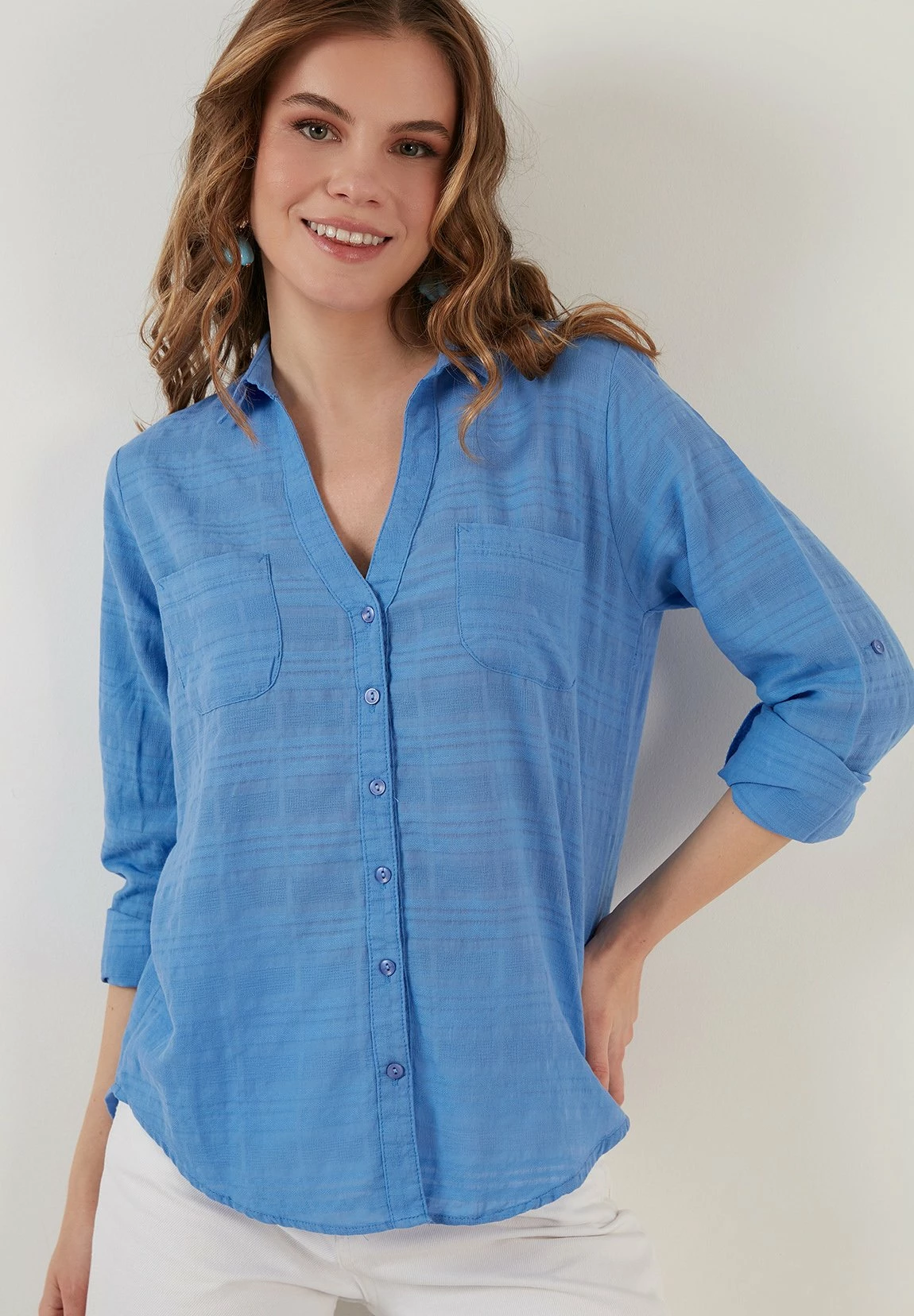 LELA Overhemdblouse - Dark Blue 3 LELA Overhemdblouse - Dark Blue