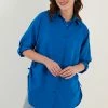 LELA Overhemdblouse - Royal Blue -LELA Winkel 3dbeb93b15644b1bbbe02b0255595100