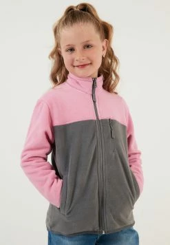 LELA Regular Fit - Sweater Met Rits - Pink Grey -LELA Winkel 3f5ea17e7a6040faa535487412b3e9bd