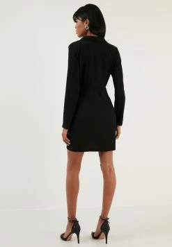 LELA Slim Fit - Etui-Jurk - Black -LELA Winkel 406bb1ad884443c1b6dec098217b3308