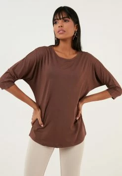 LELA Crew Neck- Longsleeve - Brown -LELA Winkel 4163c25174d1437090f38cb3cb8c7218