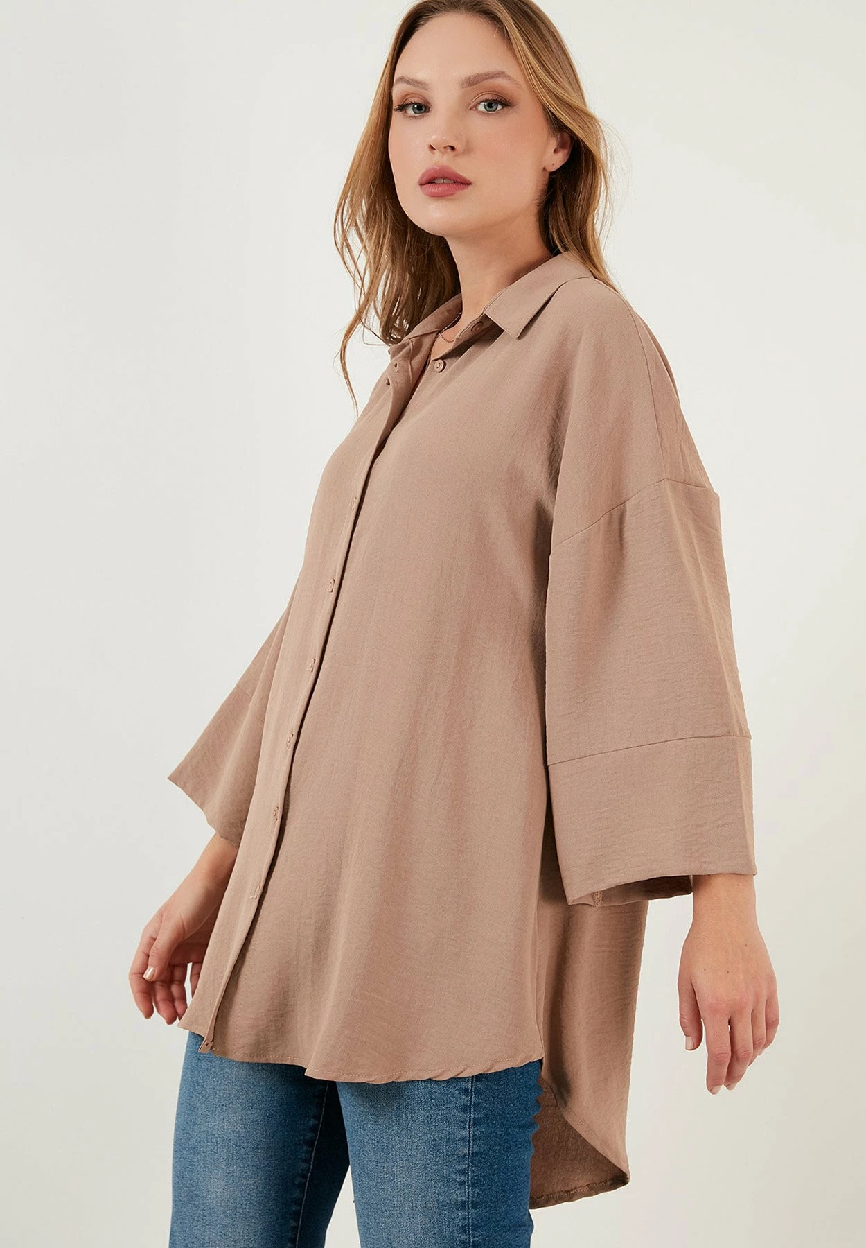 LELA Overhemdblouse - Mink 7 LELA Overhemdblouse - Mink - Afbeelding 5