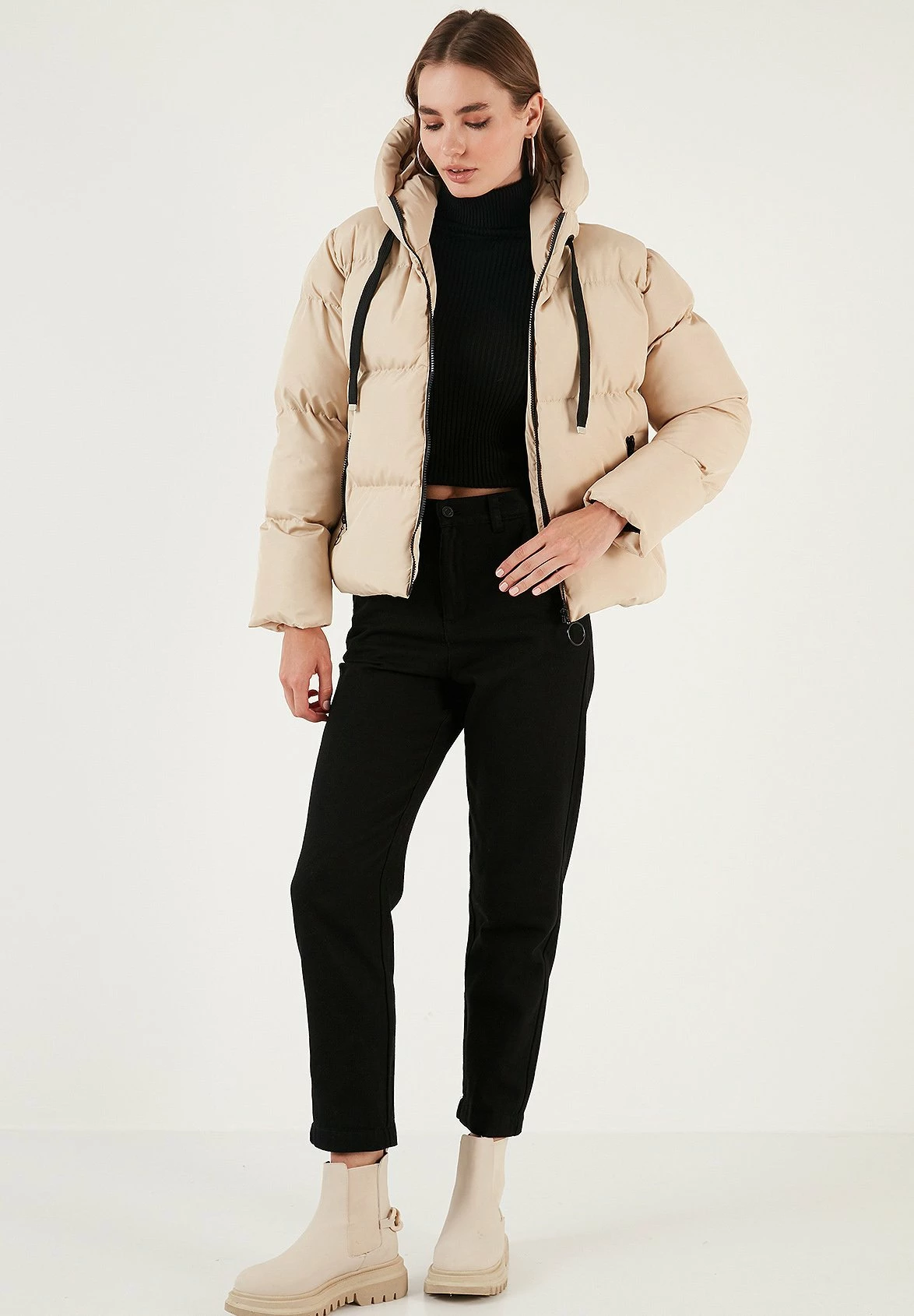 LELA Regular Fit - Winterjas - Stone 4 LELA Regular Fit - Winterjas - Stone - Afbeelding 2