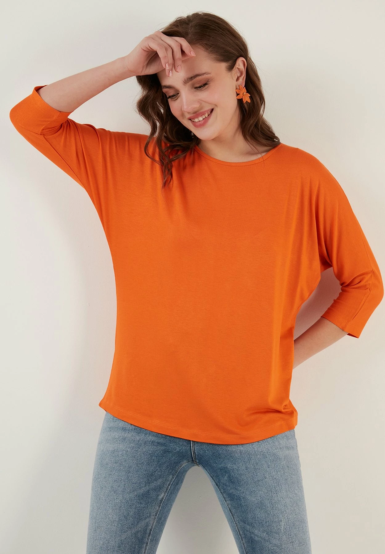LELA Crew Neck- Longsleeve - Orange 5 LELA Crew Neck- Longsleeve - Orange - Afbeelding 3