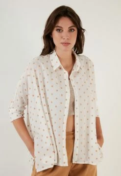 LELA Overhemdblouse - Camel -LELA Winkel 4a710e2ce13a40eaa2392fa3e392f41f