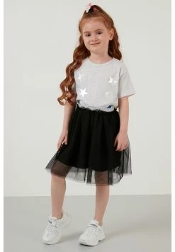 LELA Regular Fit - A-Lijn Rok - Grey Melange