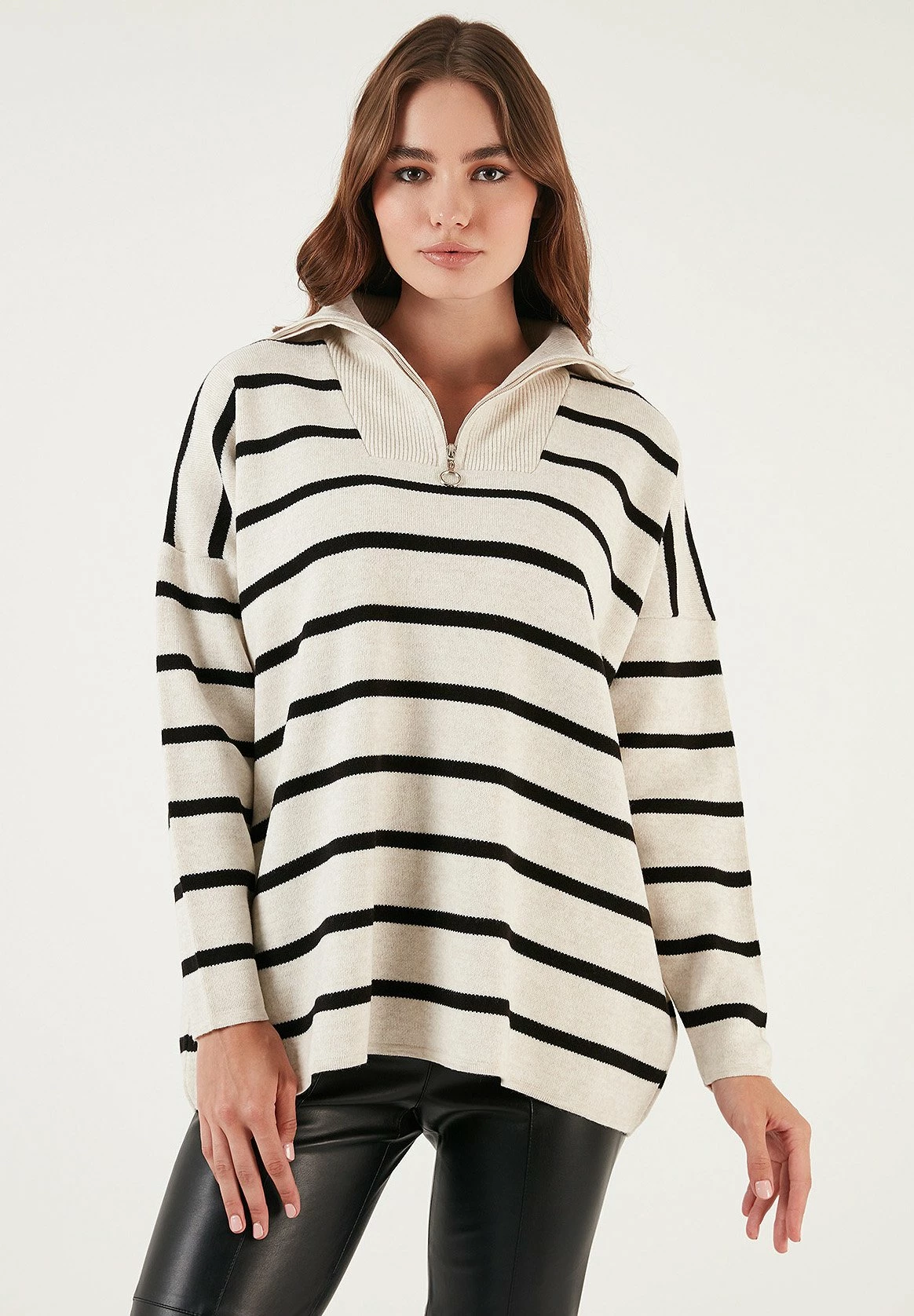 LELA Trui - Light Stone/Black 7 LELA Trui - Light Stone/Black - Afbeelding 5