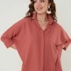 LELA Oversized - Overhemdblouse - Dusty Rose Color