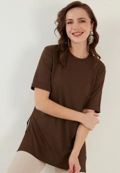 LELA Slim Fit - Blouse - Dark Brown