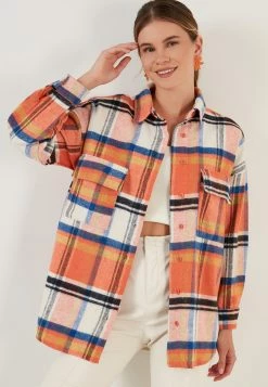 LELA Overhemdblouse - Orange Color -LELA Winkel 4d9feba6cdf34b86b7d54398c0869c4f