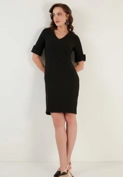 LELA Regular Fit - Etui-Jurk - Black -LELA Winkel 4e917fb7beb0459aa6a6f923c9f804a9