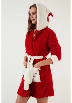 LELA Regular Fit - Badjas - Red -LELA Winkel 4fad98fa3d9c40e59a8a9e062d07723c