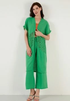 LELA Two Piece Set - Regular Fit - Vest - Green -LELA Winkel 50261a465d114f299a6fe6904675a27e