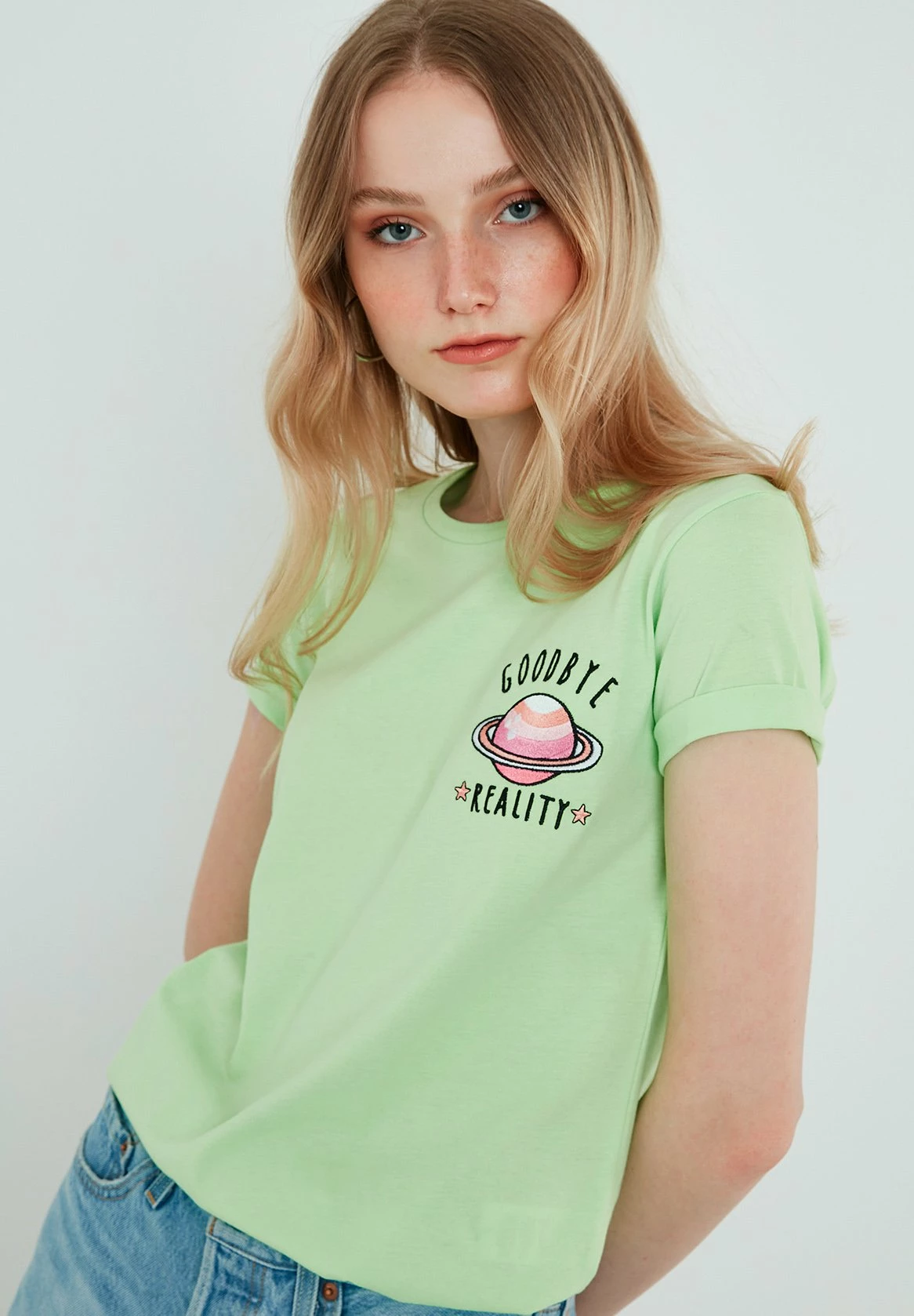 LELA Regular Fit- T-Shirt Print - Green 4 LELA Regular Fit- T-Shirt Print - Green - Afbeelding 2