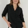 LELA Slim Fit - Overhemdblouse - Black -LELA Winkel 522595ac5cb04b558013cac299b49729