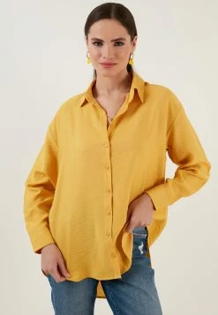 LELA Regular Fit - Overhemdblouse - Mustard -LELA Winkel 53066494112c4ad8a3ff6dd013435f38