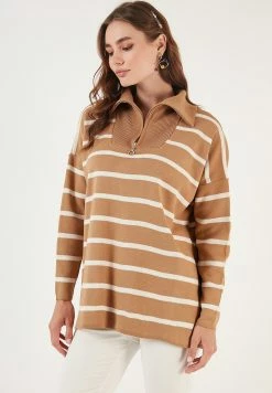 LELA Trui - Camel/Light Stone -LELA Winkel 5382b8860cbe47cf974d557a42d092c1