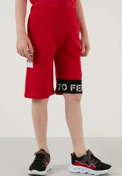 LELA Regular Fit T-Shirt And Shorts - Trainingspak - Red/Black -LELA Winkel 57072ac84c524ce9a9c5ba68b300f224