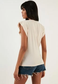 LELA Crew Neck - T-Shirt Basic - Stone 9 LELA Crew Neck - T-Shirt Basic - Stone -LELA Winkel 5798b4ff6f1a459589e8f599079a51e1