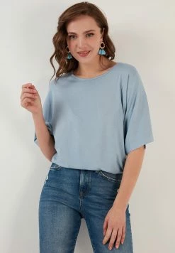 LELA Loose Fit - Blouse - Baby Blue -LELA Winkel 59b49e06147d4456afaae61ffd4d9348