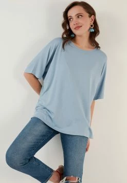 LELA Loose Fit - Blouse - Baby Blue -LELA Winkel 59bdac3ee5004775afa5957403270e15