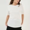 LELA Regular Fit - T-Shirt Basic - Ecru -LELA Winkel 5dd11025fc9048dda5535e6a6c74f2a0