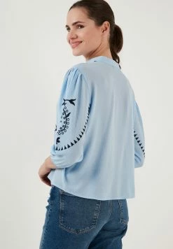 LELA Regular Fit - Overhemdblouse - Baby Blue D Blue -LELA Winkel 601ed007b6264fe499849a0989ebd875