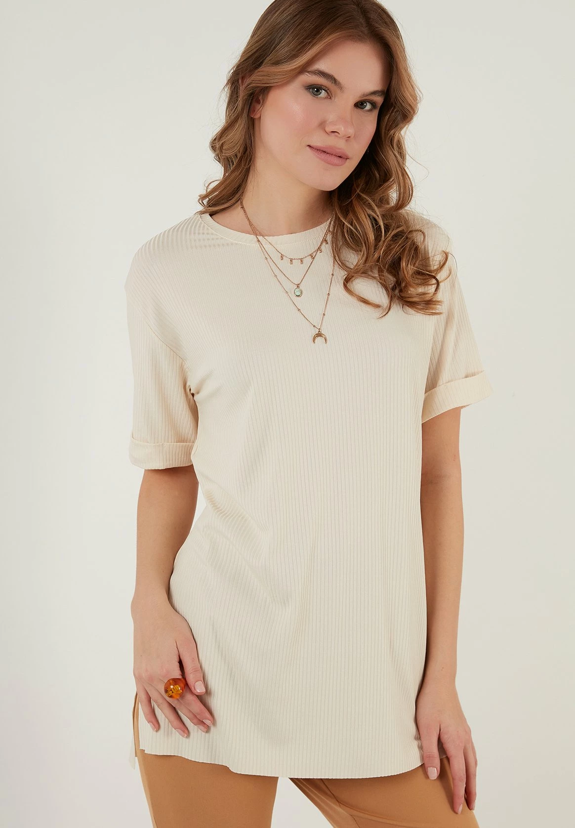 LELA Slim Fit - Blouse - Stone Colored 3 LELA Slim Fit - Blouse - Stone Colored