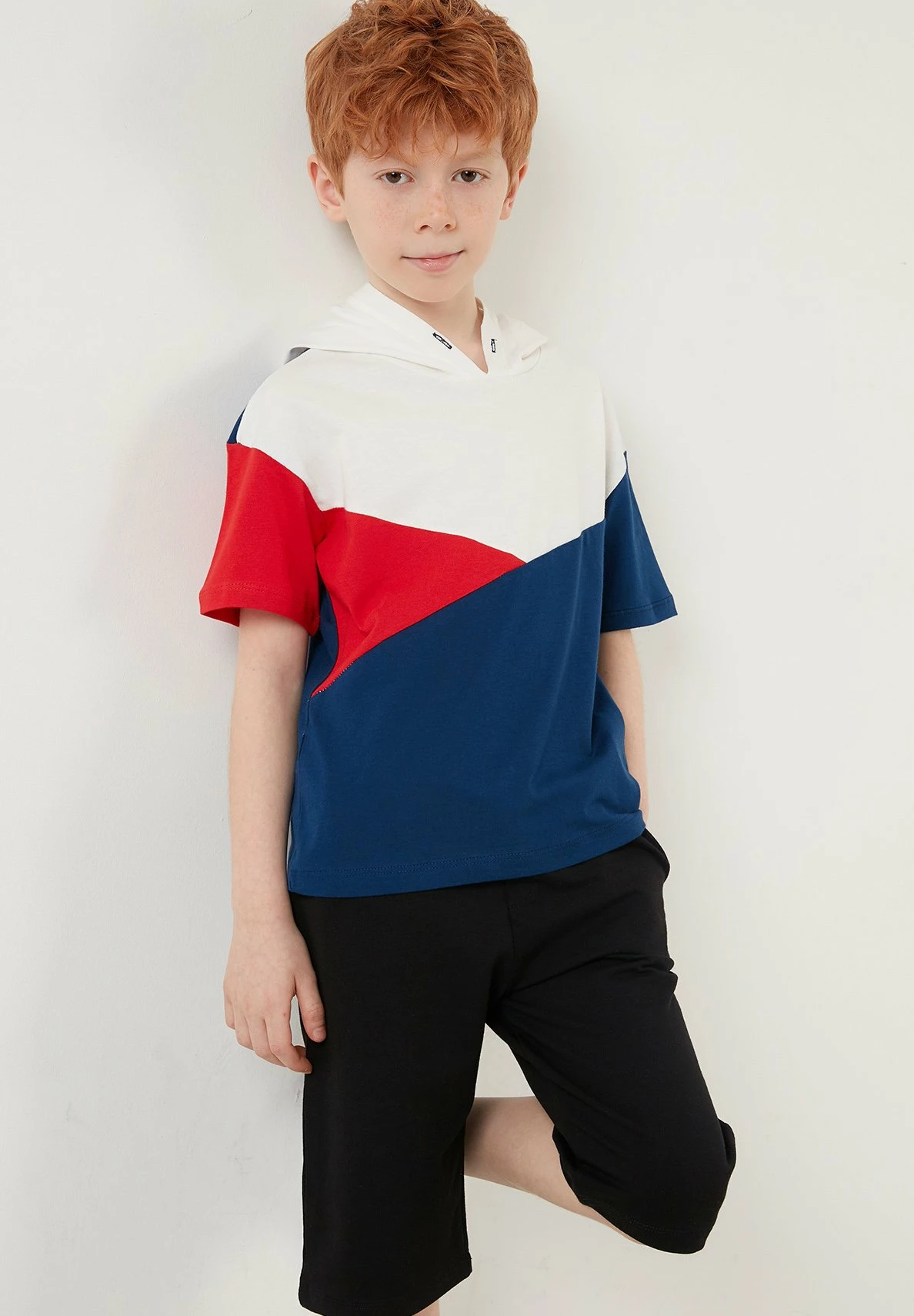 LELA Regular Fit T-Shirt And Shorts - Shorts - Navy Blue 3 LELA Regular Fit T-Shirt And Shorts - Shorts - Navy Blue