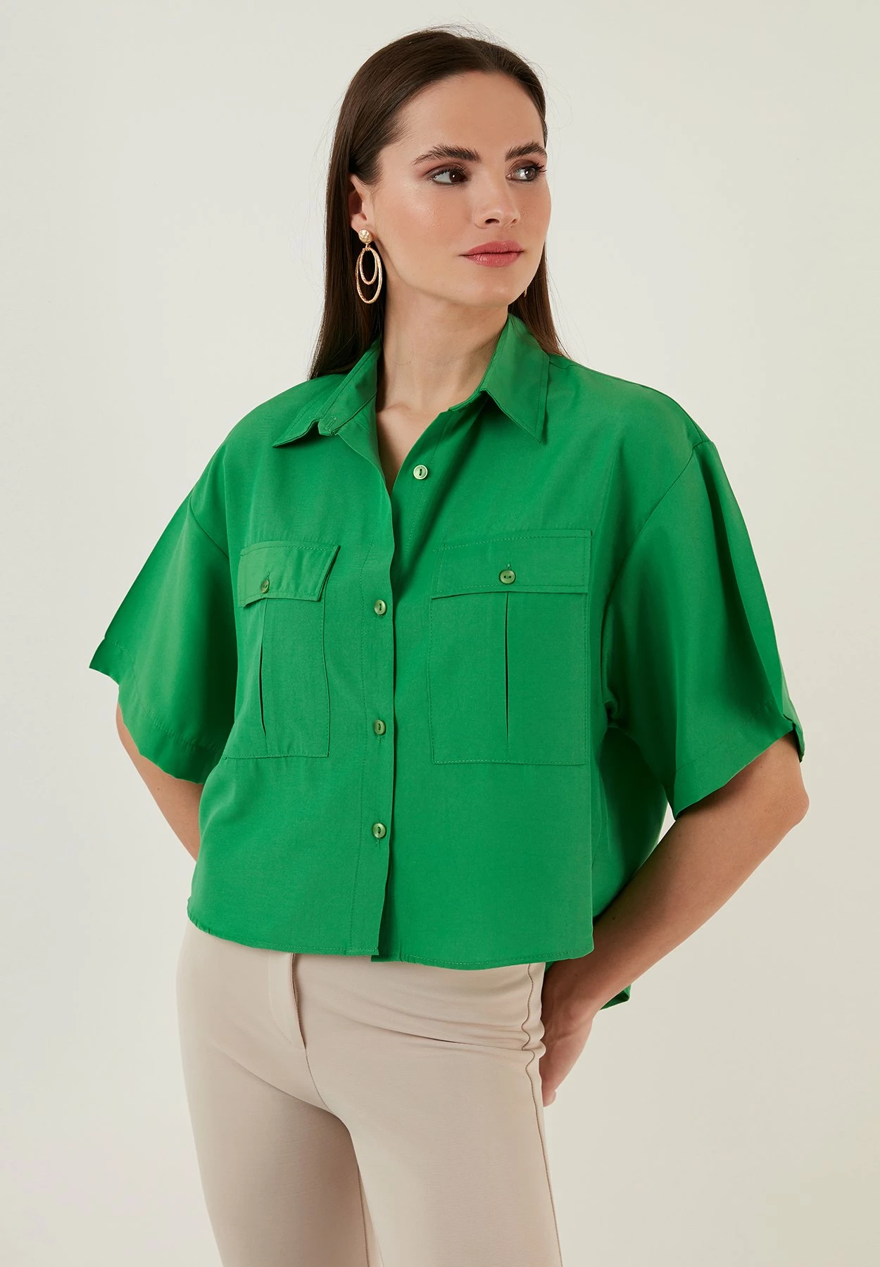 LELA Loose Fit - Overhemdblouse - Benetton Color 8 LELA Loose Fit - Overhemdblouse - Benetton Color - Afbeelding 6