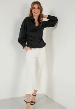 LELA Regular Fit - Overhemdblouse - Black -LELA Winkel 632d25dfe17b4102a2df74ac12dbfb99