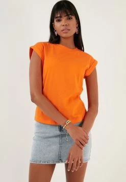 LELA Basic - T-Shirt Basic - Orange -LELA Winkel 6364d2eb2bcc4a5cb5d8b63ad35930a8