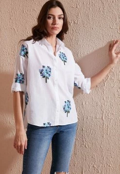 LELA Overhemdblouse - White -LELA Winkel 63afad84ff184fddadce1cb590563767