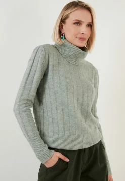 LELA Regular Fit - Trui - Almond Green -LELA Winkel 63cef3a4e3f44b3abba0c53acab8b29a