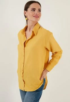 LELA Regular Fit - Overhemdblouse - Mustard -LELA Winkel 645024642f98420a869a8abe22f8f3ff