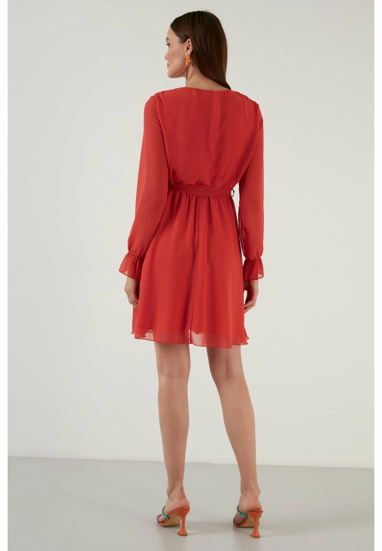 LELA Mini- Jurk - Orange 8 LELA Mini- Jurk - Orange - Afbeelding 6