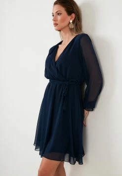 LELA Mini- Jurk - Navy Blue -LELA Winkel 672ae8e56c3e46e7a7f8dad2290e579b