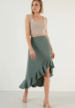 LELA Regular Fit - A-Lijn Rok - Mint -LELA Winkel 68ec77ff0d544bedb1dc67c8efcf738d