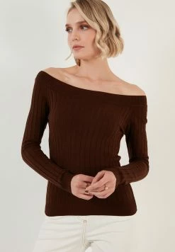 LELA Regular Fit - Trui - Brown -LELA Winkel 6944ed7e25434856ac716131fc97cd76