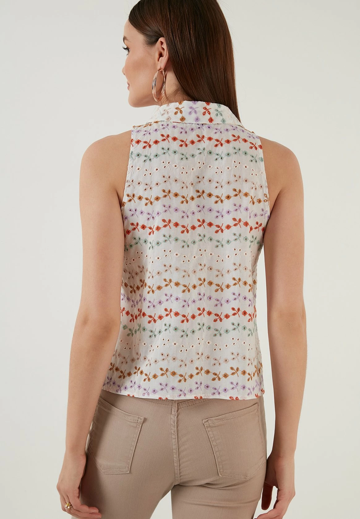 LELA Regular Fit - Overhemdblouse - White Lilac 4 LELA Regular Fit - Overhemdblouse - White Lilac - Afbeelding 2