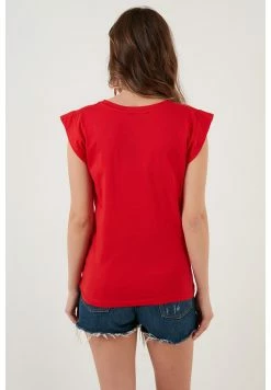 LELA Crew Neck - T-Shirt Basic - Red -LELA Winkel 6dbd9952cfaa463eb198b12101ffd072