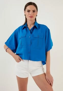 LELA Loose Fit - Overhemdblouse - Royal Blue -LELA Winkel 6f1d73ea4f964543ad6baa7f6d21a823