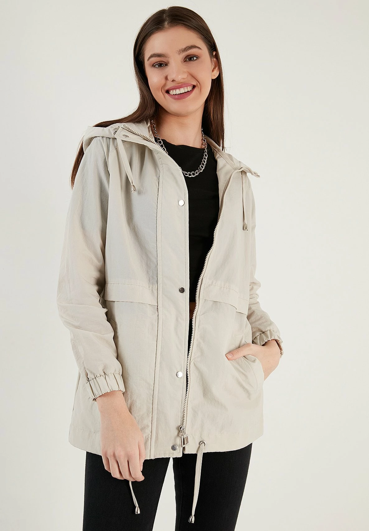 LELA Regular Fit - Parka - Stone 3 LELA Regular Fit - Parka - Stone