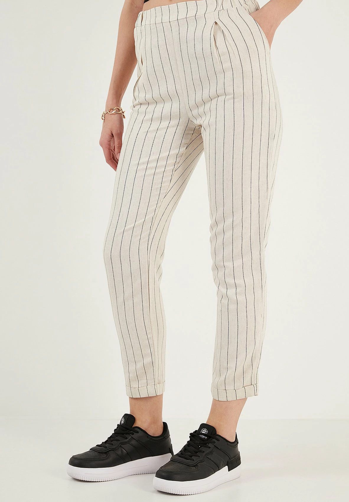 LELA Slim Fit - Broek - Ecru 7 LELA Slim Fit - Broek - Ecru - Afbeelding 5