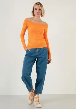 LELA Regular Fit - Trui - Orange -LELA Winkel 70be37a1830340a8af24fb3f6ed66e34