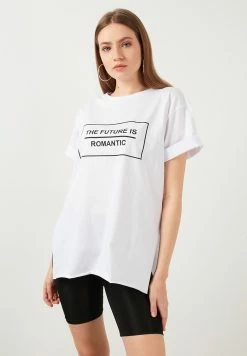 LELA Oversized - T-Shirt Print - White -LELA Winkel 717aef2e61f34947a91e10c3bfbc4c51