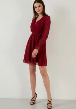 LELA Mini- Jurk - Bordeaux -LELA Winkel 739edc398cc64fcaaa8825c3fb310f9d