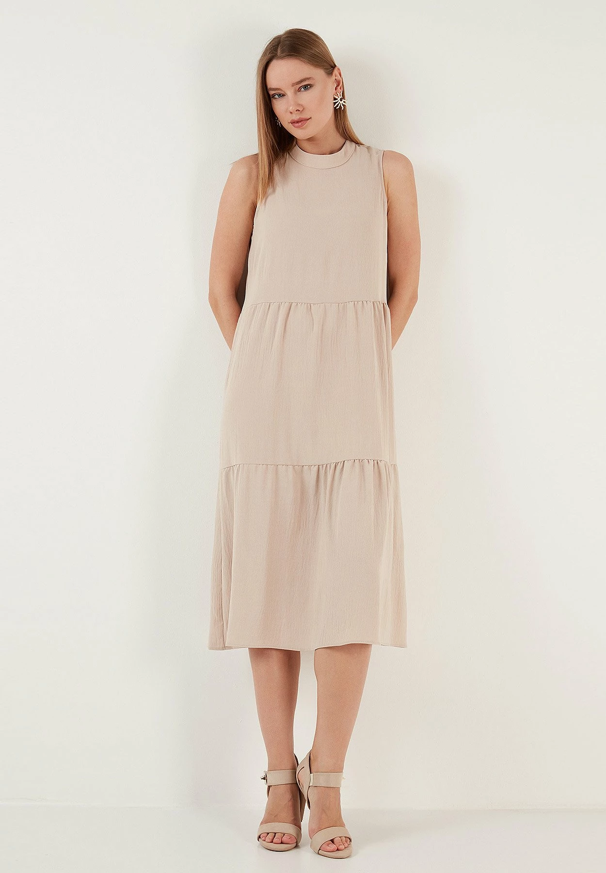 LELA Regular Fit - Jurk - Stone 5 LELA Regular Fit - Jurk - Stone - Afbeelding 3