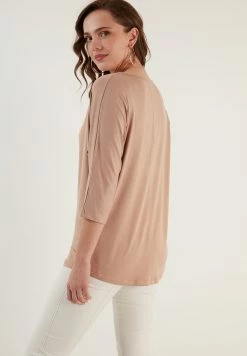 LELA Crew Neck- Longsleeve - Biscuit Color -LELA Winkel 76a330dd129d456480a069c5d83b02ff