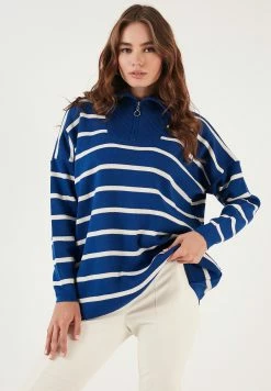 LELA Trui - Royal Blue/Light Stone -LELA Winkel 7754cc8ac7424f6986f2823e553c8b00